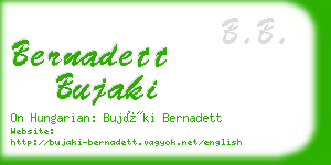 bernadett bujaki business card